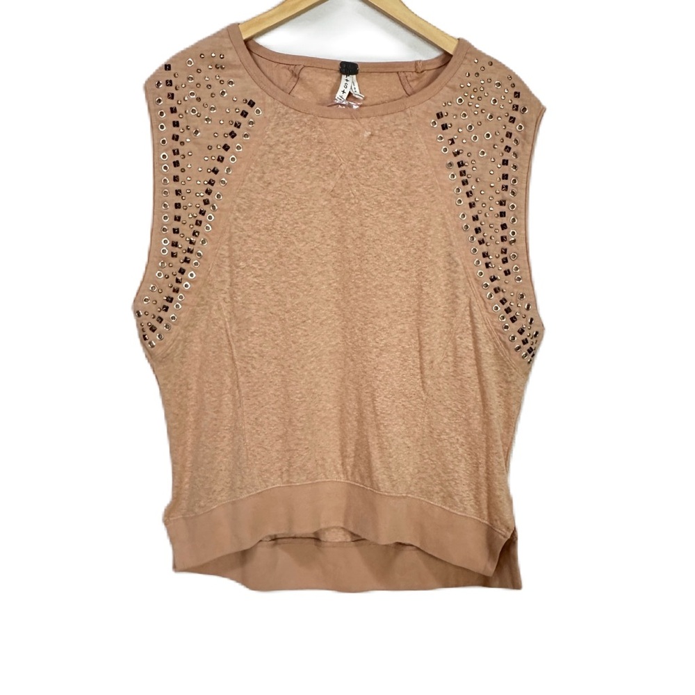 Free People We‎ The Free Shooting Star Tee Studded Top Women’s Sz Small NWOT - Picture 2 of 6